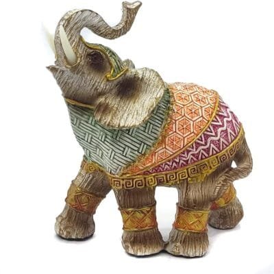 Elefante Decorativo Em Resina Indiano Sabedoria Sorte R (R200)