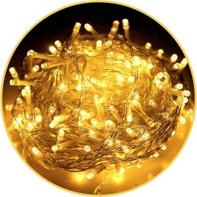 Pisca Pisca Branco Quente Cordão Luzes Natal 110 Volts Decoração Natalina 100 Lâmpadas Led Enfeite