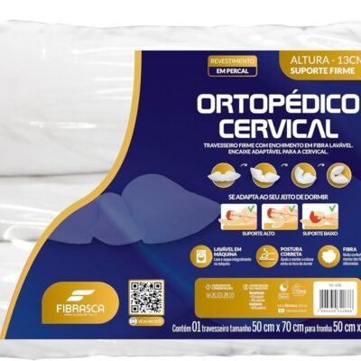 Travesseiro Ortopédico Cervical 50x70cm Fibrasca