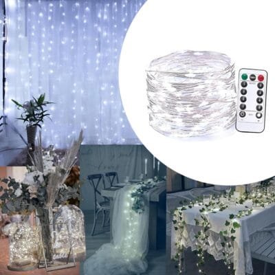 Cortina Led Fio De Fada 300 Leds Branco Frio 3X3 Decoração Natal Casamento Eventos