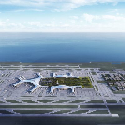 China está prestes a abrir as portas do maior aeroporto do mundo, construído em uma ilha artificial.