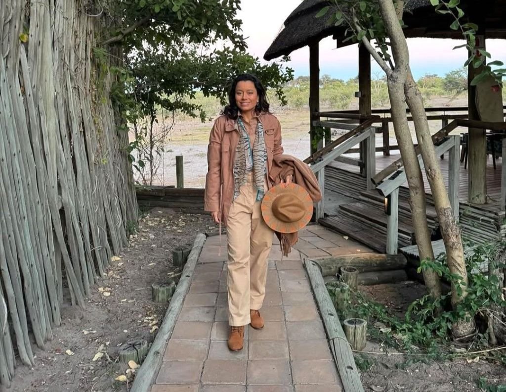 Daniela Filomeno em safári pelo Parque Nacional de Chobe