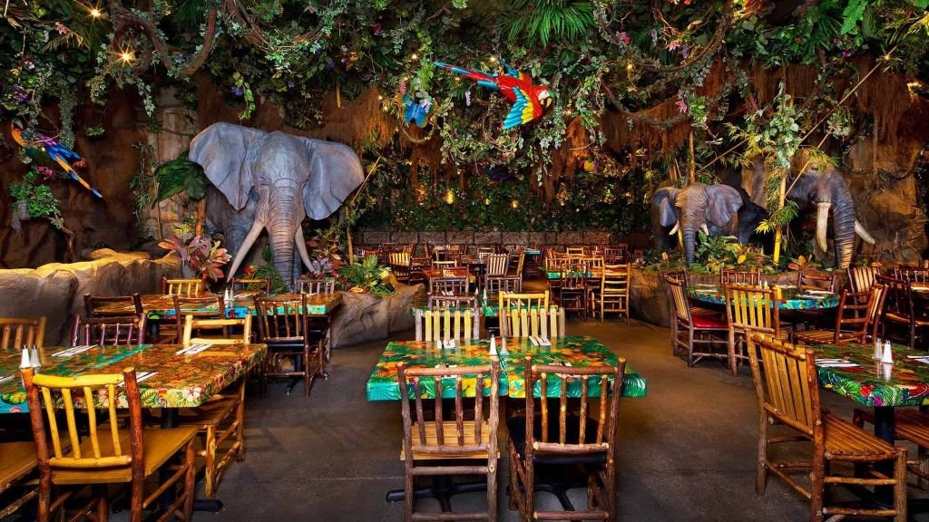 Ambiente de Rainforest Cafe