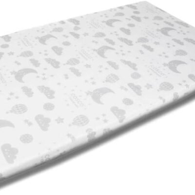 Cosco Kids, Colchonete para Berço, TAM 2 (95x61x4), Branco Estampado