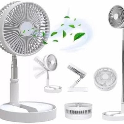 Ventilador Portátil Silencioso Dobrável Recarregável Expansivel 4 Velocidades
