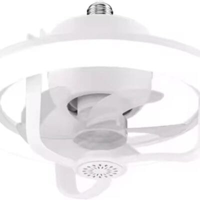 Ventilador E Luminária De Teto 360° Automática 50W Com Controle Remoto LED Ajustável Aromatizador Temporizador Silencioso Compacto Ideal Para Qualquer Ambiente Utibom®