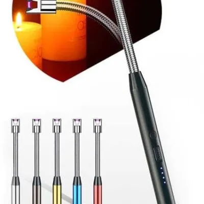 Isqueiro Elétrico USB Recarregável – Acendedor Premium para Cozinha e Fogão a Gás, Cores Sortidas