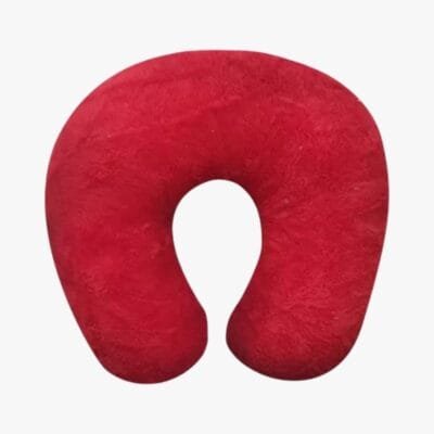 Almofada Aveludada De Pescoço Para Viagem 30cm Vermelho – Wincy
