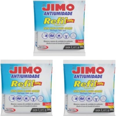 Kit 3 Un Jimo Antiumiade Refil 200g Evita Mofo e Maus Odores