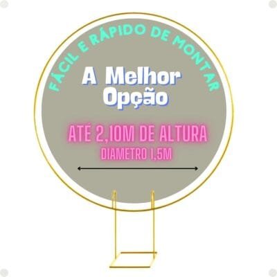 Painel Arco Decorativo para festa Suporte Ferro Painel Decor Aniversario Casamento Festas Chá Bebe Revelação