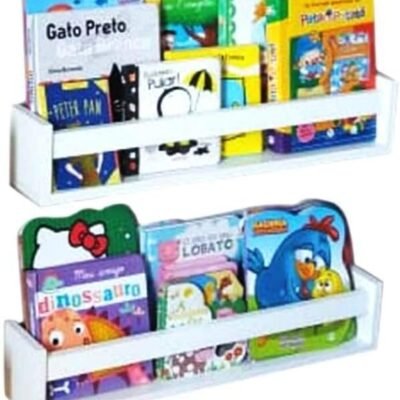 Prateleira Para Livros Kit 2 branco enviado montado