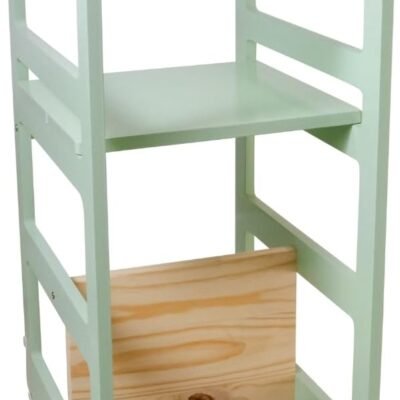 Torre de Aprendizagem Montessori 4 em 1 Infantil de Madeira Verde Posh Petite