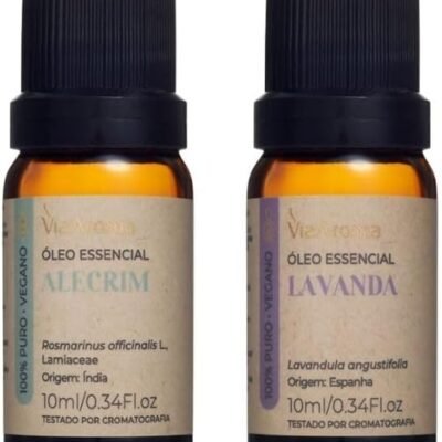 Kit 2 Óleos Essenciais Via Aroma – Alecrim e Lavanda