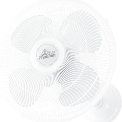 Venti-Delta Premium Ventilador Oscilante Parede 50cm Grade Plástica Bivolt Branco