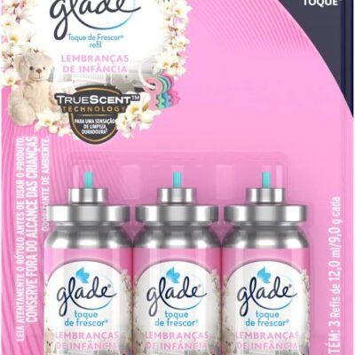 Glade Aromatizador de Ambiente Toque de Frescor Refil Lembranças de Infância Leve 3 Pague 2 unidades com 12ml cada