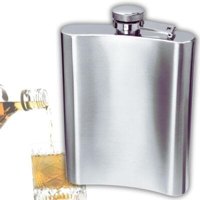 Cantil de Bolso Inox Porta Bebida Whisky Vodca 7Oz 210Ml