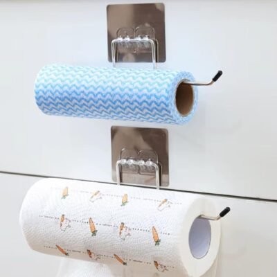 Porta Papel Toalha Cozinha Suporte Papel Toalha Suporte para Papel Toalha, Filme e Aluminio Suporte com Ganchos Adesivos para Paredes Sem Furos | Premium InoVibes