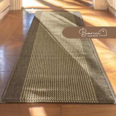 Tapete Passadeira Sisal Antiderrapante Cozinha Corredor Quarto 1,50m x 50cm (Moderno Bege)