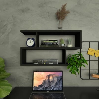 Nicho zig Prateleira Minimalista preto – decoração em geral