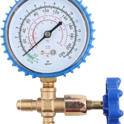 Medidor de pressão de ar condicionado Miskall, manômetro de pressão de recarga de refrigerante de ar condicionado adequado para R410A R22 R134A R404A