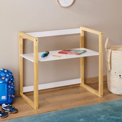 Mesa Desenho Infantil Regulável Madeira Montessoriana Suza Natural Branco