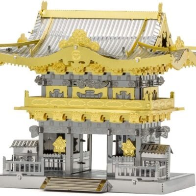 Metal Earth Puzzle 3D porta Yomeimon Japão. Quebra-cabeças de metal de arquitetura. Maquetas para construção para adultos nível desafiador de 6,99 x 4,45 x 6,35 cm