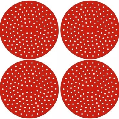 KIT 4 Tapetes almofadas para fogão de indução, almofada de silicone, evita riscos e não derrapa, suporta altas temperaturas – TYDA (VERMELHO)