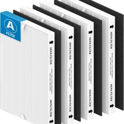 CFKREYA Pacote com 4 filtros de substituição 115115 tamanho 21, compatível com Winx PlasmaWave C535 5300-2, P300, 6300-2, 5300, 9000, filtro HEPA tamanho 21 verdadeiro com 4 pré-filtros de carbono