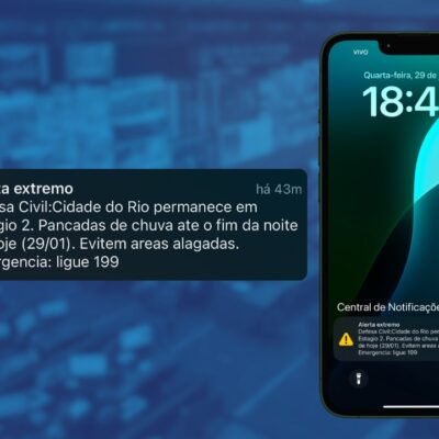 Rio de Janeiro Implementa Tecnologia “Cellbroadcast” para Alertar a População Sobre Previsão de Chuvas Intensas.