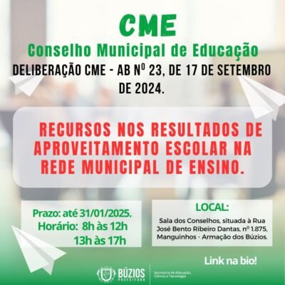 Secretaria de Educação de Búzios oferece orientações para contestação de resultados no desempenho escolar da Rede Municipal de Ensino.