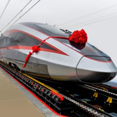 Trem-bala da China pode conquistar o título de mais veloz do planeta.