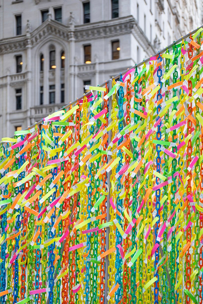 ribbons of hope growing on the pavilion