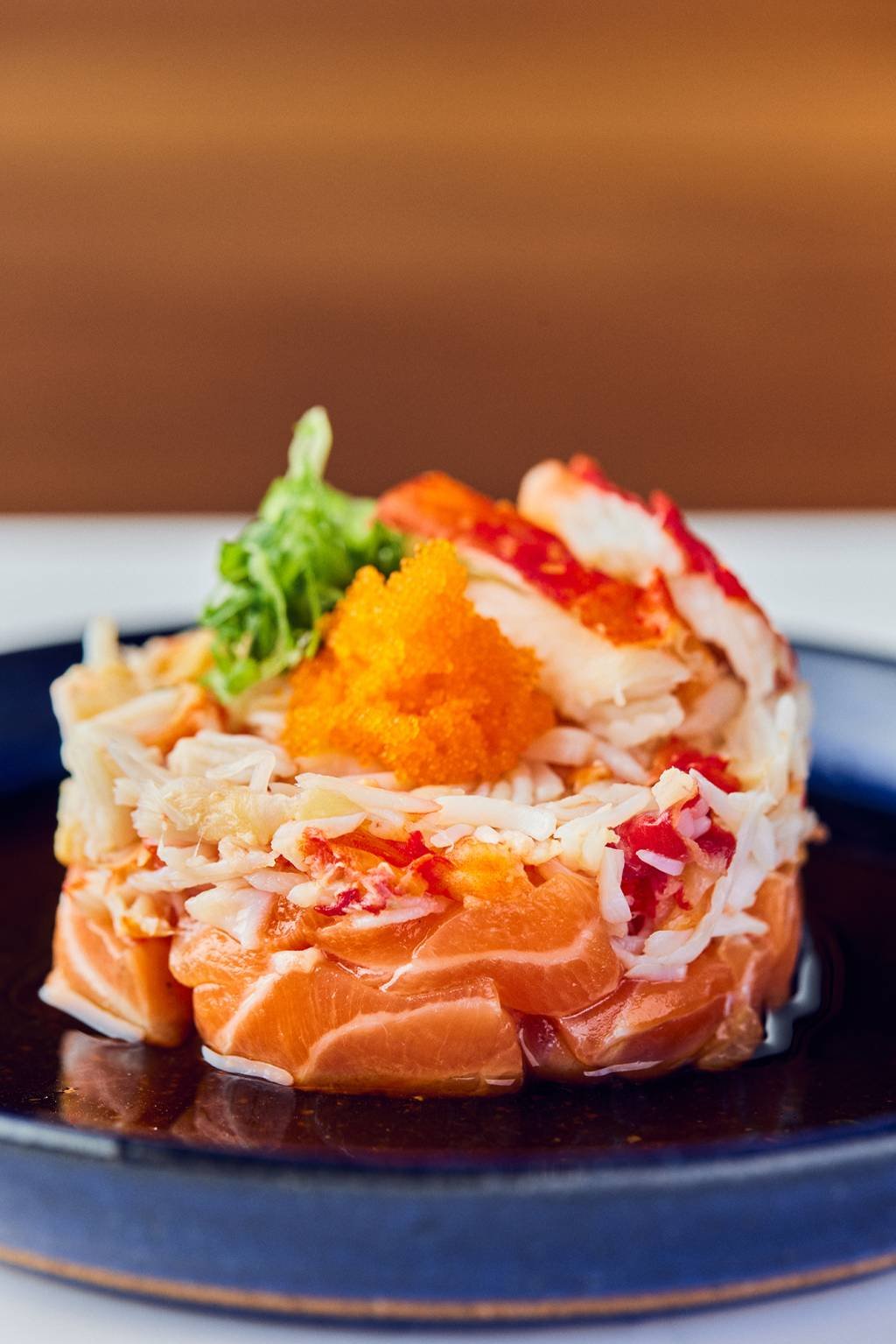 Tartare de centolla e salmão do Gurumê