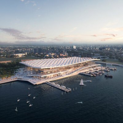 Arquitetos da 3XN finalizam cobertura inovadora do novo mercado de peixes de Sydney