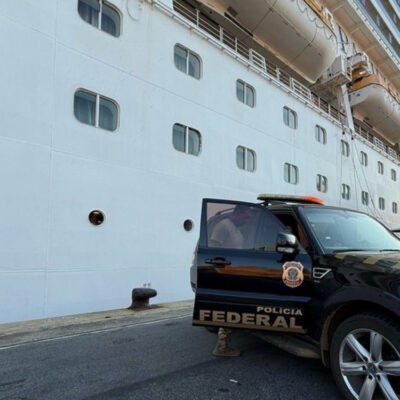 Mulher é presa em cruzeiro no porto do Rio de Janeiro por atividades suspeitas