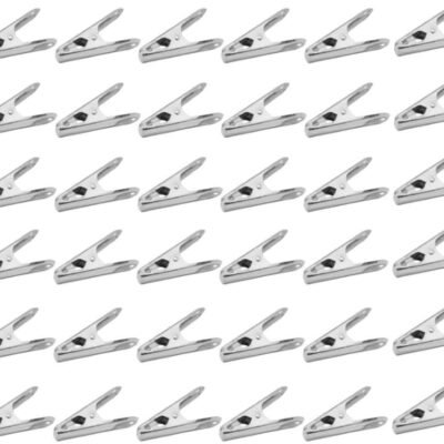 Kit Jogo Com 36 Mini Prendedores De Embalagens Inox 6,5cm Mantenha Alimentos Frescos Multiuso Lavanderia Roupas Pacotes Alta Durabilidade