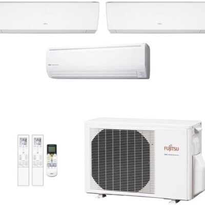 Ar-Condicionado Multi Split Inverter Fujitsu 23.000 (2x Evap HW 9.000 + 1x Evap HW 18.000) Quente/Frio 220V