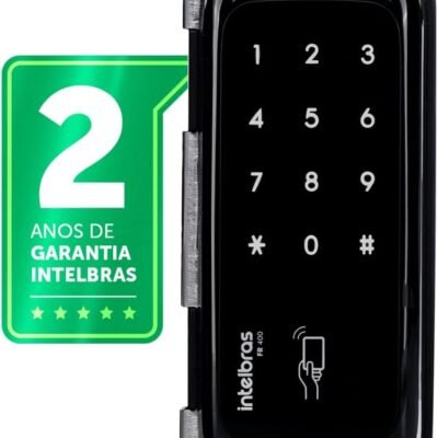 Fechadura Digital de Sobrepor Para Portas de Vidro FR 400 Preto Intelbras