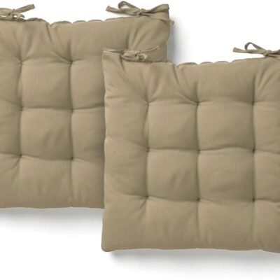 Kit 2 Almofadas Assento Cadeira Futton Futon 40x40cm Cores Diversas 100% Poliéster (Chino)