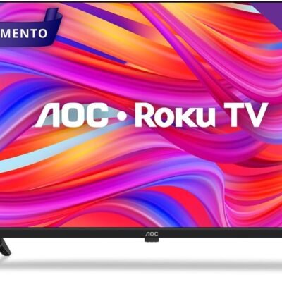 Smart TV 32″ HD AOC Roku 32S5045/78G TV HDMI 1 USB Wifi Conversor Digital