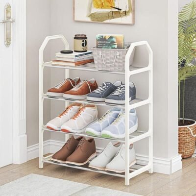 Sapateira Vertical | Organizador de Sapatos Ideal Sapateira Hall de Entrada e Espaços Pequenos | Sapateira – Sapateira Organizadora Moderna com Design Elegante – Perfeita para Organizar (Branco)