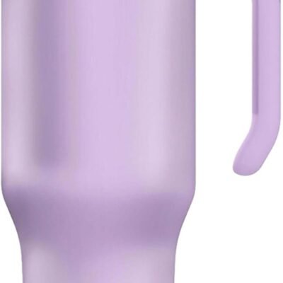 Gocase Copo Life Premium 1180ml – Aço Inoxidável com Tampa e Canudo Tritan, Parede Dupla Isolada a Vácuo, Bebidas Quentes ou Frias por muitas Horas – Lilás
