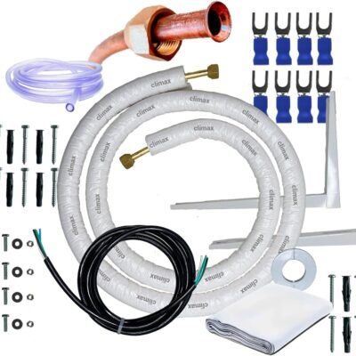 Kit Completo Para Instalação De Ar Condicionado Normal 12000 18000 Btu Inverter Split 18000 Btus 100% Cobre 3m Com Suporte