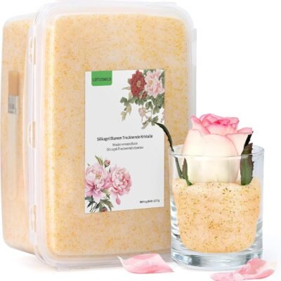 2250g (2,3 kg) cristais de secagem de flores de gel de sílica, dessecante de silicato para secagem de flores, conservante de flores reutilizável, dessecante de cristais finos para exibição de cores