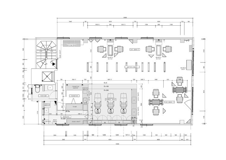 Hair Salon 1975 / FATHOM - Floor Plan